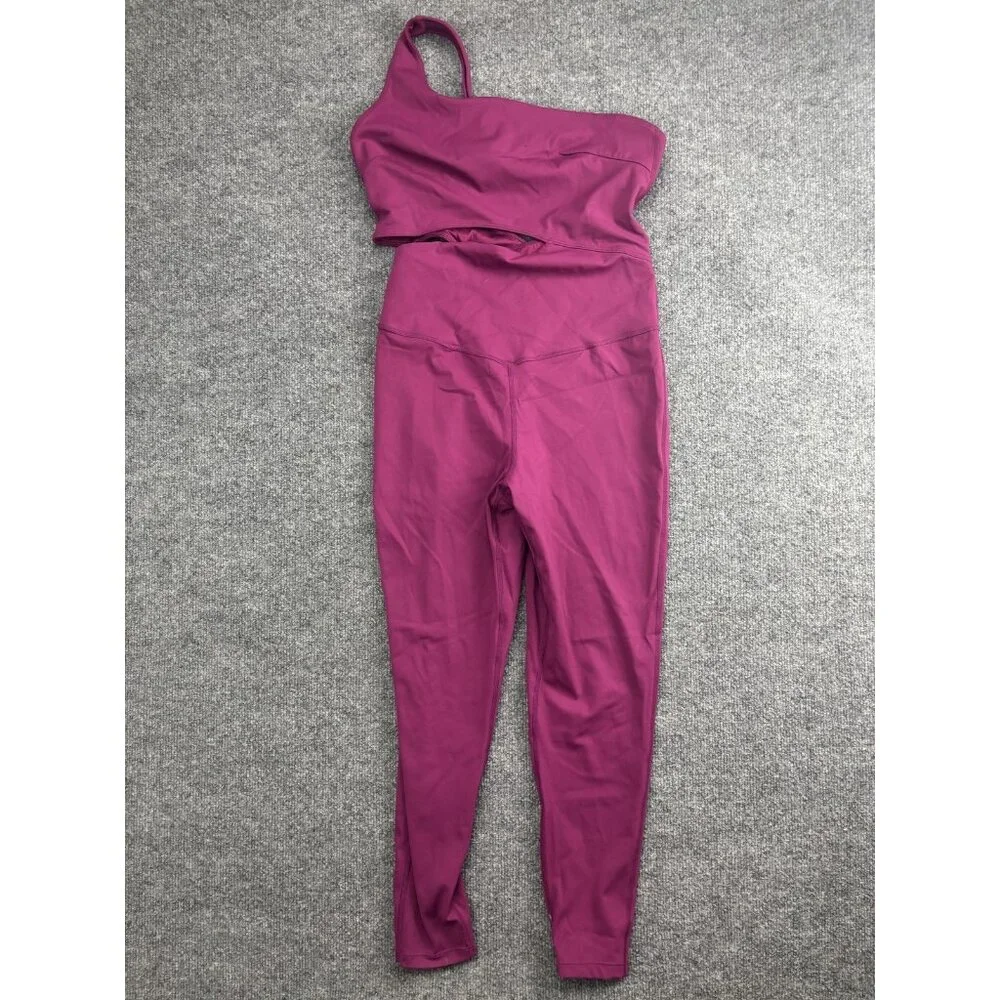 Free People‎ Movement One Shoulder Unitard Womens M Cutout One Piece Bodysuit